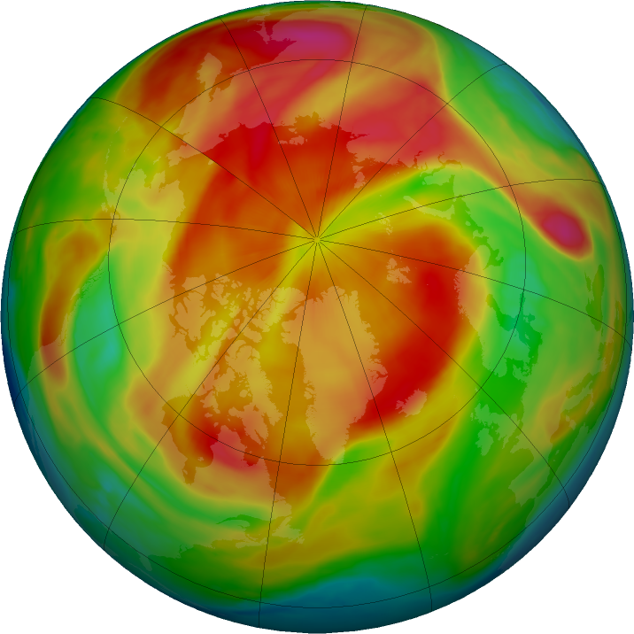 Arctic ozone map for 29 March 2019